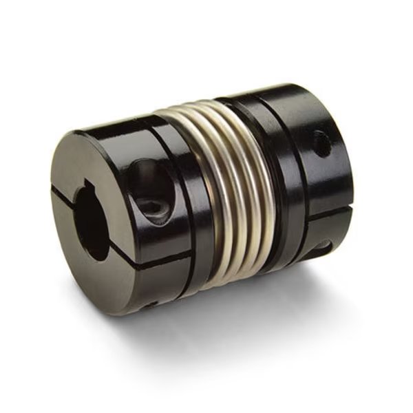 Keyed Clamp Bellows Cplg, Bores 16x13mm, OD 41.3mm, L 50.8mm, Alum, Ruland, Mfr#: MBCK41-16-13-A