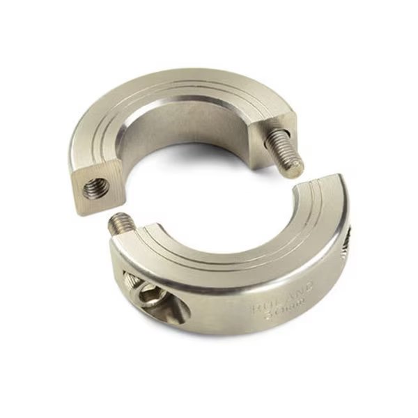 Balanced Shaft Collar, 2pc, Bore 2.5625", Stainless, OD 3 7/8", Ruland, Mfr#: SPB-41-SS