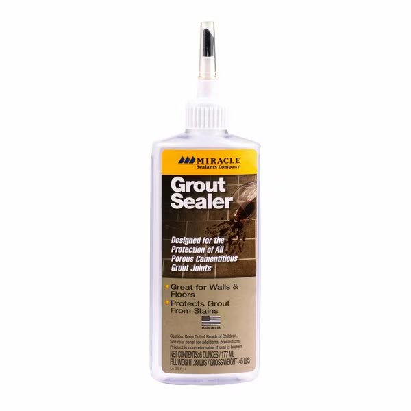Sealant, Grout Sealer, 6 Ounce, Miracle Sealants, Mfr#: GRTSLR6OZ12