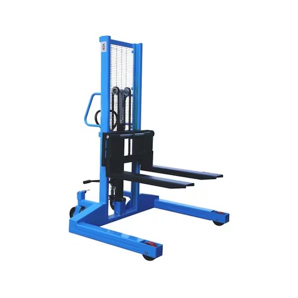 Heavy Duty Grade H10J Adjustable Base Leg Straddle Pallet Truck Stacker 2200 lbs. 63 in. lifting height with Adjustable Forks, Eoslift, Mfr#: H10J