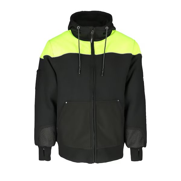 Black/Lime Regular Small Freeze Edge Qltd Sweatshirt Heavy Sweatshirt, Refrigiwear, Mfr#: 8450RBLMSML