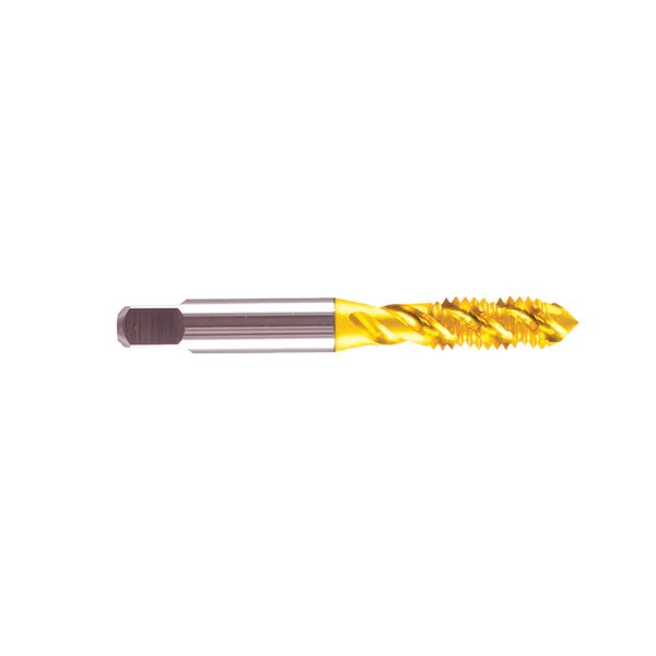 3/8"-24 NF H3 3 Flute Mod. Bottom SuperTuf SS Spiral Flute Tap w TiN, Regal Cutting Tools, Mfr#: 073450MS