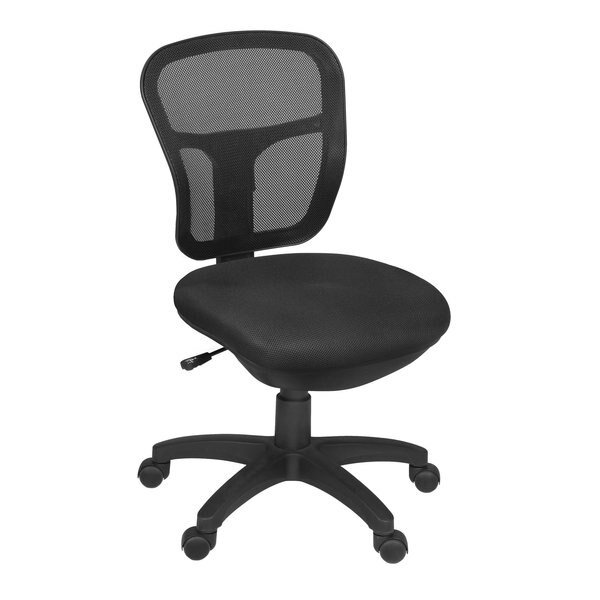 Black Seating > Swivel, 18 W 21 L 35.5 H, No Arms, Metal|Fabric Seat, Harrison, Mfr#: 5129BK