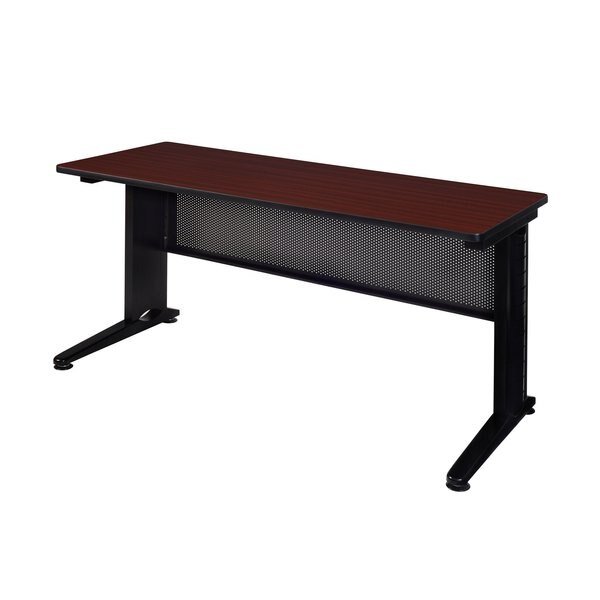 Rectangle Tables > Training Tables > Fusion Training Tables, 66 X 24 X 29, Wood|Metal Top, Mahogany, Fusion, Mfr#: MFTT6624MH