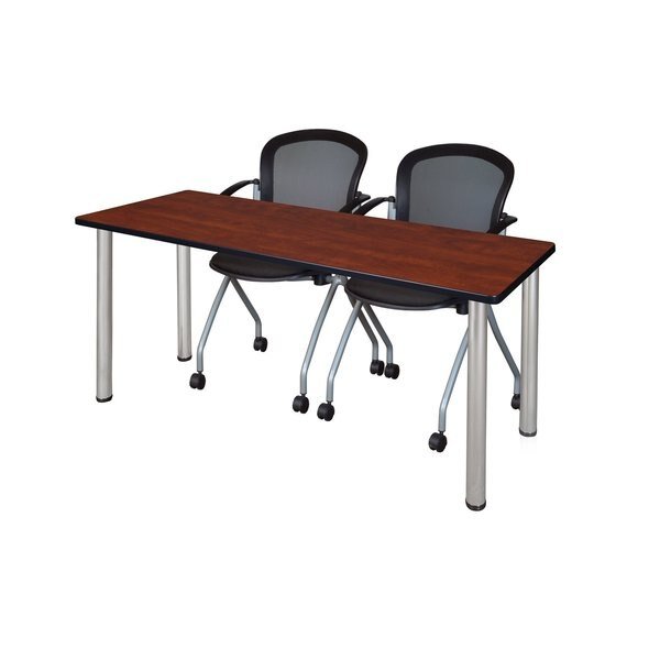 Rectangle Tables > Training Tables > Kee Table & Chair Sets, 60 X 24 X 29, Wood|Metal|Fabric Top, Kee, Mfr#: MT6024CHBPCM23BK