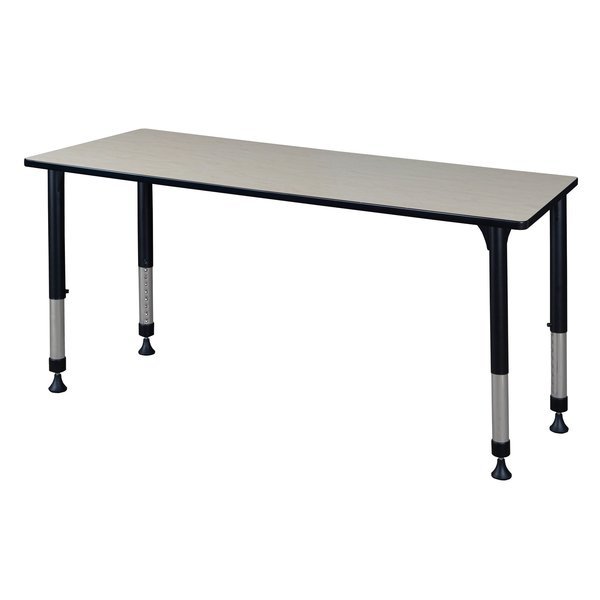 Rectangle Tables > Height Adjustable > Rectangular Classroom Tables, 60 W X 30 L X 23-34 H, Maple, Kee, Mfr#: MT6030PLAPBK
