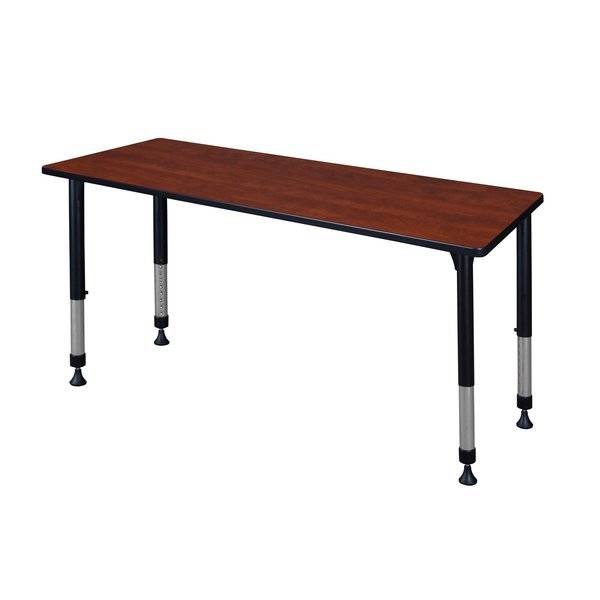 Tables > Height Adjustable > Rectangular Classroom Tables, 66 W X 24 L X 23-34 H, Wood|Metal, Kee, Mfr#: MT6624CHAPBK