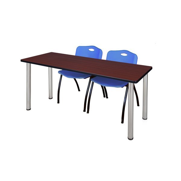 Rectangle Tables > Training Tables > Kee Table & Chair Sets, 66 X 24 X 29, Wood|Metal|Plastic Top, Kee, Mfr#: MT6624MHBPCM47BE