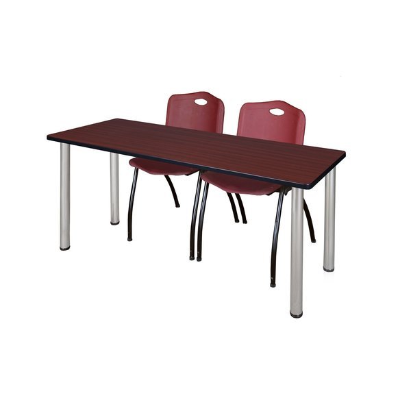 Rectangle Tables > Training Tables > Kee Table & Chair Sets, 72 X 24 X 29, Wood|Metal|Plastic Top, Kee, Mfr#: MT7224MHBPCM47BY