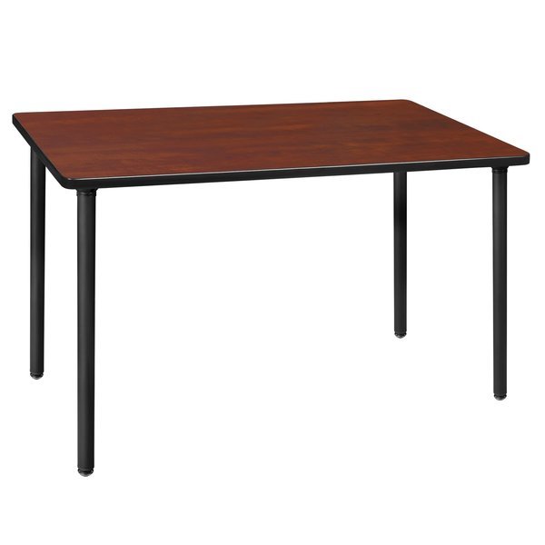 Kee Folding Tables, 42 W, 24 L, 29 H, Wood, Metal Top, Cherry, Regency, Mfr#: MTF4224CHBK