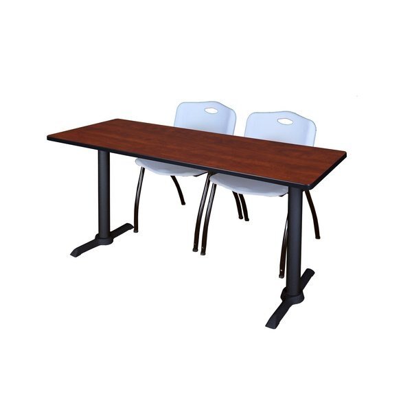 Rectangle Tables > Training Tables > Cain Training Table & Chair Sets, 60 X 24 X 29, Cherry, Cain, Mfr#: MTRCT6024CH47GY