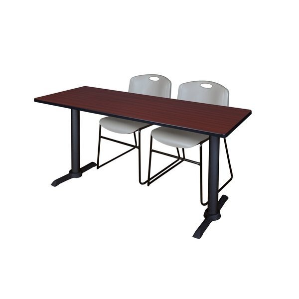 Rectangle Tables > Training Tables > Cain Training Table & Chair Sets, 60 X 24 X 29, Mahogany, Cain, Mfr#: MTRCT6024MH44GY