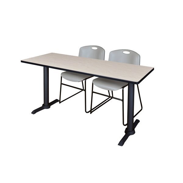 Rectangle Tables > Training Tables > Cain Training Table & Chair Sets, 72 X 24 X 29, Maple, Cain, Mfr#: MTRCT7224PL44GY