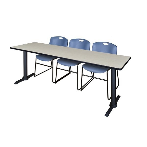 Rectangle Tables > Training Tables > Cain Training Table & Chair Sets, 84 X 24 X 29, Maple, Cain, Mfr#: MTRCT8424PL44BE