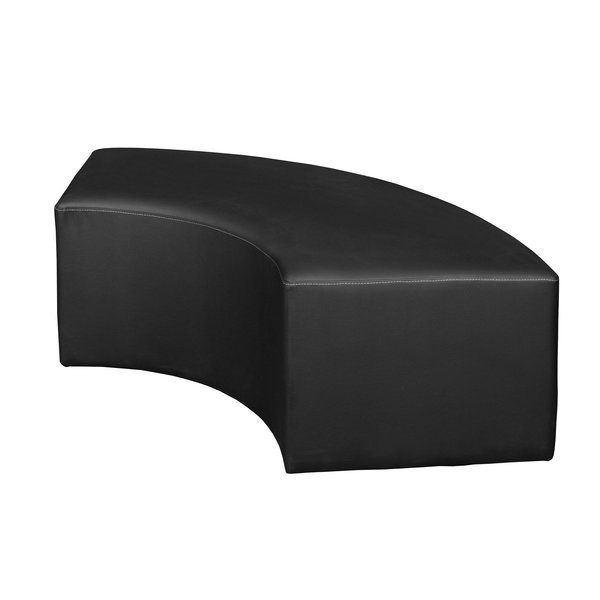 Regency Aurora Curved Vinyl Ottoman- Black, Education And Lounge, Mfr#: N6265BK