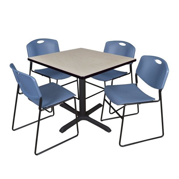 Square Tables > Breakroom Tables > Cain Square Table & Chair Sets, 42 W, 42 L, 29 H, Maple, Cain, Mfr#: TB4242PL44BE