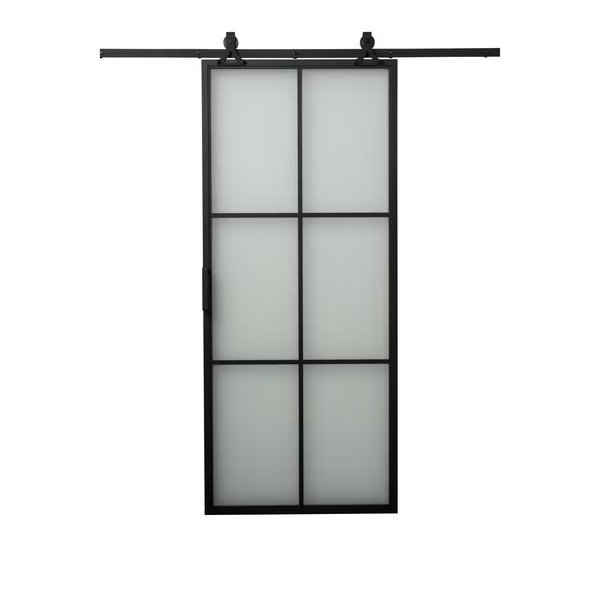 Renin 36 in. x 84 in. Tribeca 6-Lite Barn Door Kit, Renin, Mfr#: BD073A14BA1TGE36084