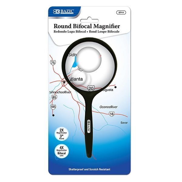 BAZIC 3 .in  ROUND 2X HNDHLD MAGNFR & 4X, Bazic Products, Mfr#: 2711B