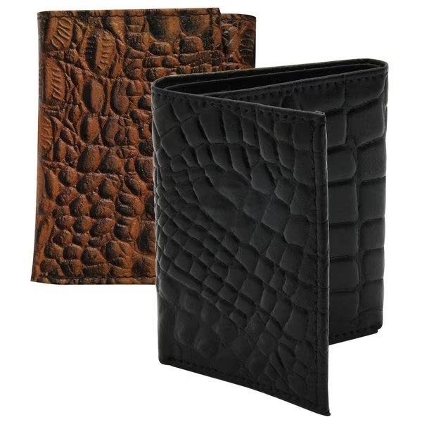 BCO RFID TRIFOLD WALLET/CROC EMB/BK/BR, Blackcanyon Outfitters, Mfr#: BCO5503ZC