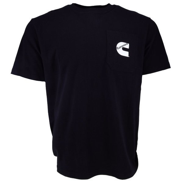 Unisex T-Shirt Short Sleeve Black Cotton Pocket Tee - 3XL, Cummins, Mfr#: CMN4750