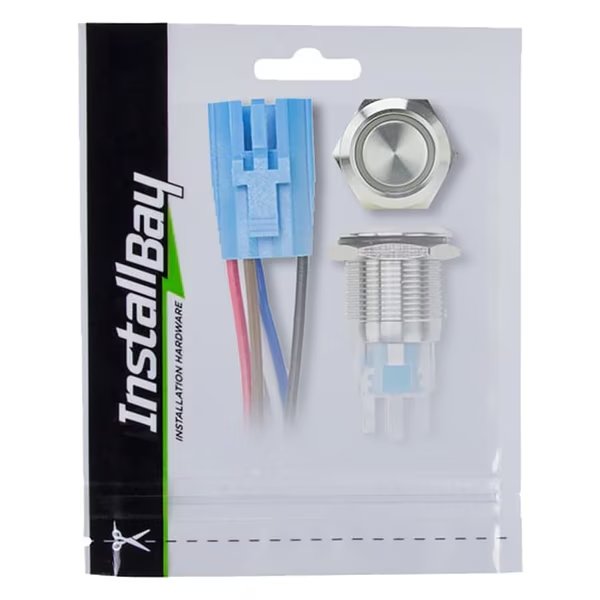 16MM SS ROUND SWITCH LATCH W/HARN WHITE, Installbay By Metra, Mfr#: IBRSSW16