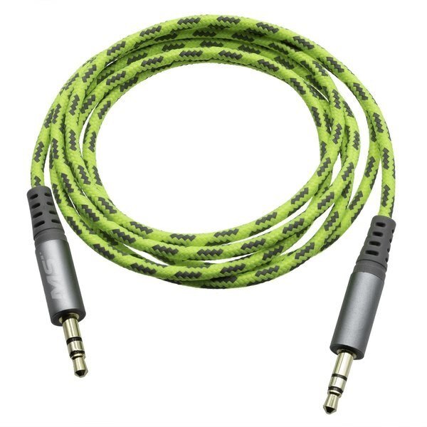 Hi-Vis 4Ft Aux Cable, Yellow, Mobilespec, Mfr#: MBSHV0402