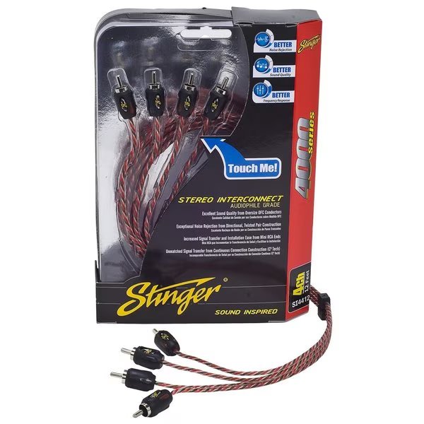 12'RCA 4CH TWISTED PR 4000 SERIES, Stinger Electronics, Mfr#: SI4412