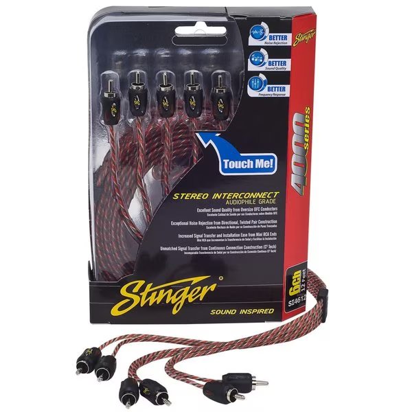 17'RCA, 6CH, SHIELD.TWISTED PR, 4000 SERIES, Stinger Electronics, Mfr#: SI4617