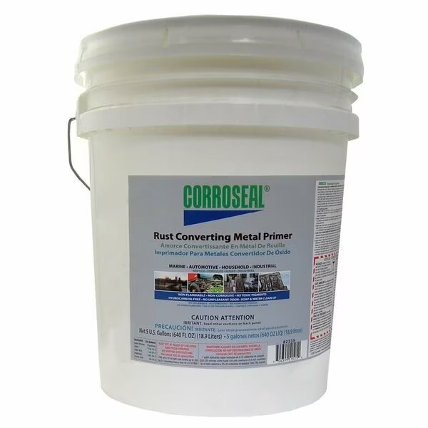 Water-Based Rust Converter Metal Primer, Rust Converter, 5 Gallons, Corroseal, Mfr#: 82335