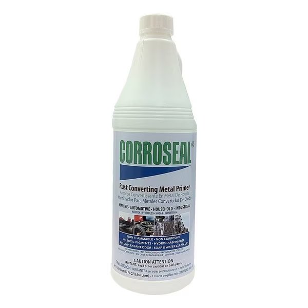 Water-Based Rust Converter Metal Primer, Rust Converter, 1 Quart, Corroseal, Mfr#: 82320