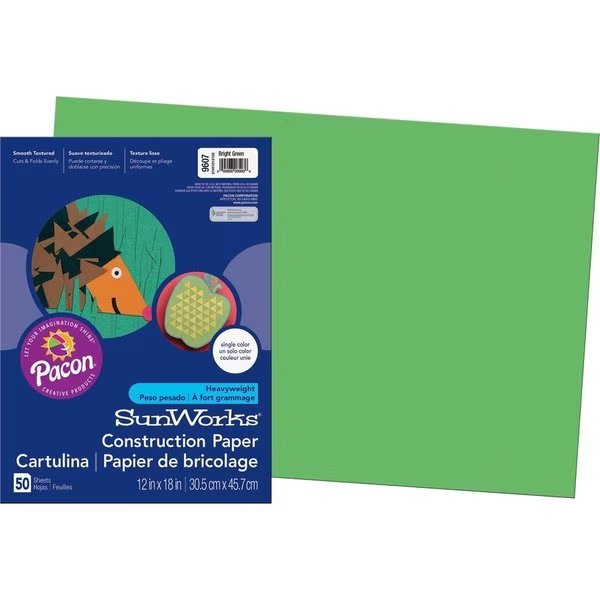 Paper, Constr, 12X18, Bgn, 50Sh Pk, Sunworks, Mfr#: PAC9607