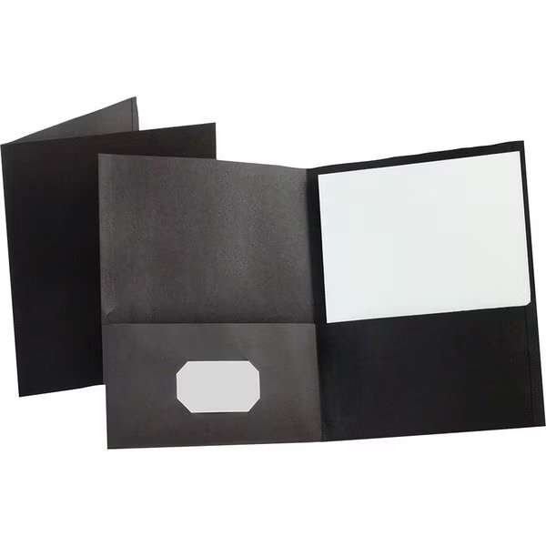 Folder, 2-Pocket, Letter, Blk Pk, Oxford, Mfr#: OXF57506