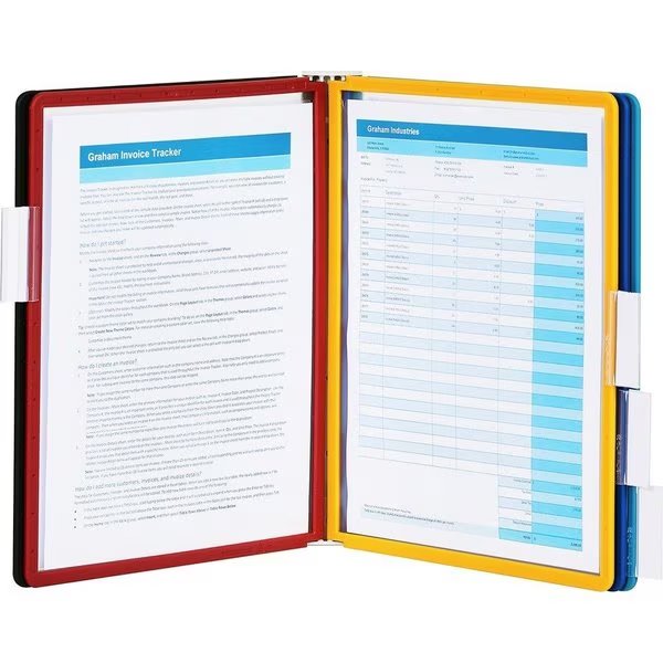 Wall Mount Reference System, 5 Panels, Ltr, Assorted, Durable Office Products, Mfr#: DBL555200