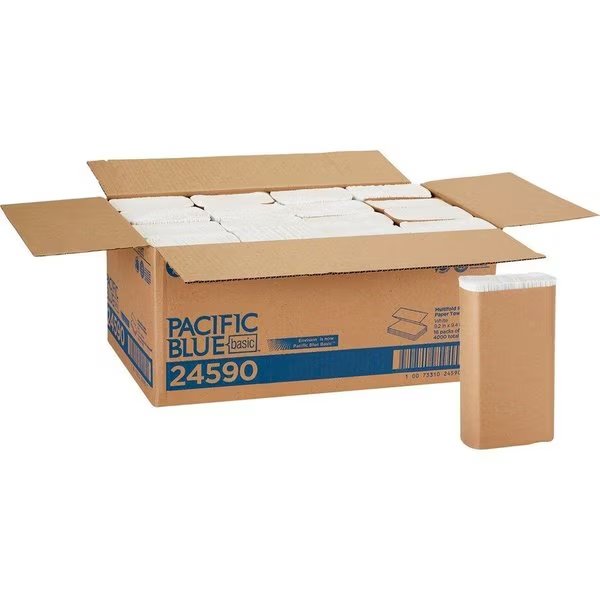 Multifold Paper Towels, White, 16 PK, Pacific Blue Basic, Mfr#: GPC24590