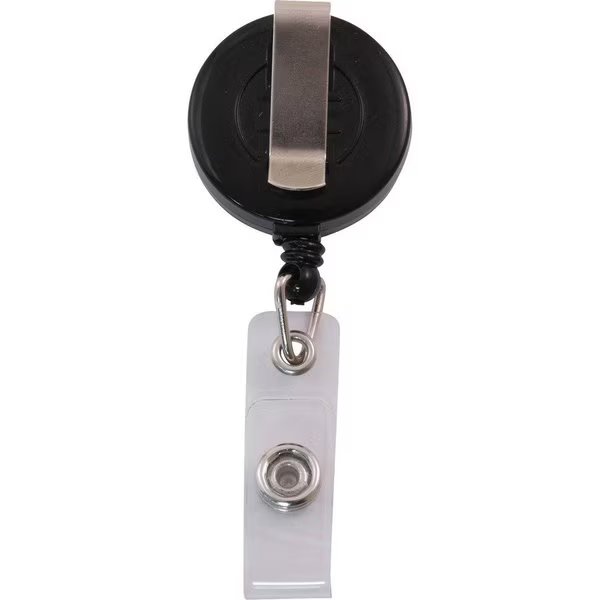 ID Badge Real, w/Belt Clip, 30"L Cord, 25/PK, Black, Advantus, Mfr#: AVT75666