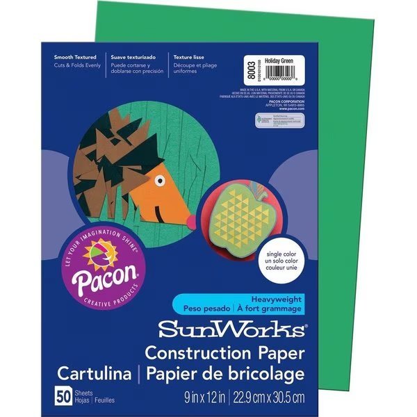 Paper, Constr, 9X12, Hgn, 50Sh Pk, Sunworks, Mfr#: PAC8003
