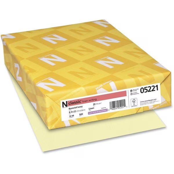 Paper, Linen 24#Iy Pk, Classic, Mfr#: NEE05221