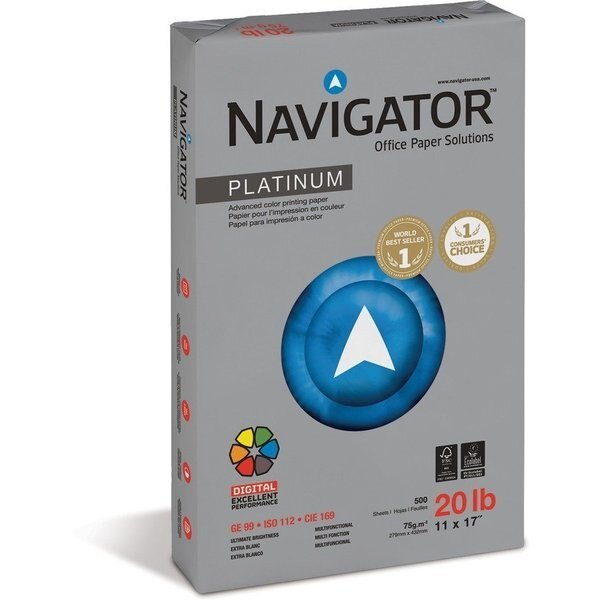 Paper, Nvgtr, 20#, 11X17, 99Brt Pk, Navigator, Mfr#: SNANPL1720