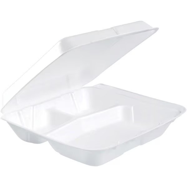 Container, 3-Compart, 15-3/5"x19-9/10"x16-9/10", 200/CT, WE PK, Dart Container, Mfr#: DCC80HT3R