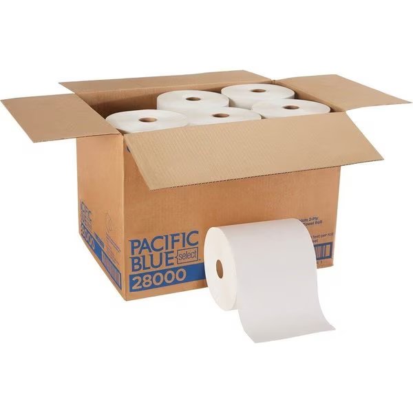 Paper Towels, 2 Ply, White, 12 PK, Pacific Blue Select, Mfr#: GPC28000