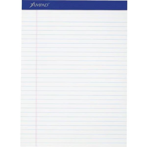 Pad, Legal, 8.5X11.75, 50Sh, We Pk, Ampad, Mfr#: TOP20320