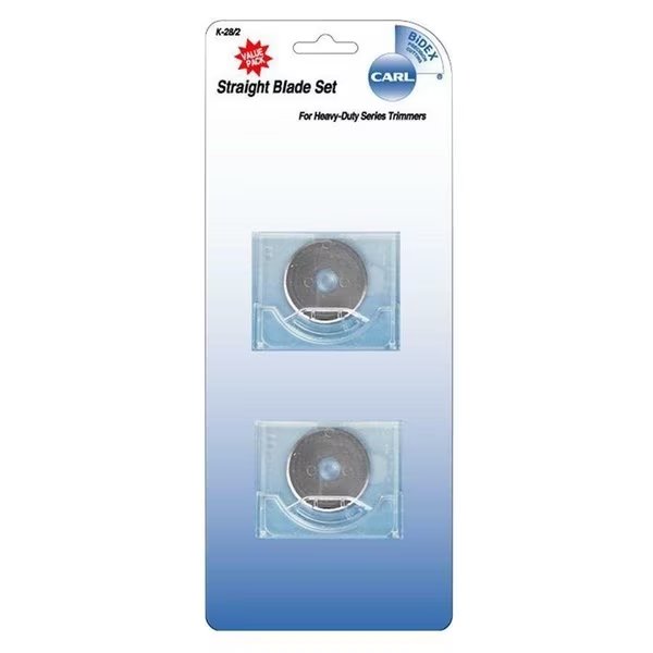 Replacement Straight Blade Set, f/ DC-210/220/238, Silver, Carl Mfg, Mfr#: CUI14028