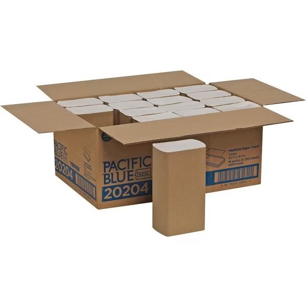 Multifold Paper Towels, White, 16 PK, Pacific Blue Basic, Mfr#: GPC20204