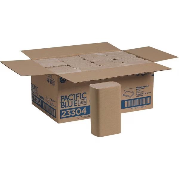 Multifold Paper Towels, Natural, 16 PK, Pacific Blue Basic, Mfr#: GPC23304