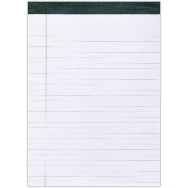 Recycled Legal Pad, Rld, 8-1/2"x11-3/4", 40 Pads, White 12PK, Roaring Spring, Mfr#: ROA74713