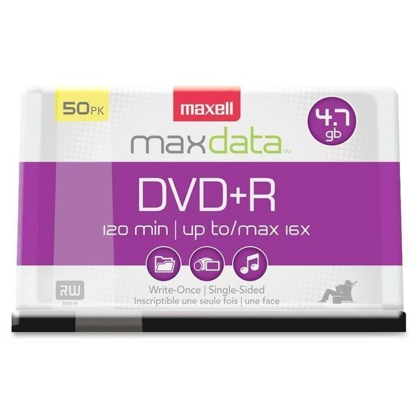 DVD-R, 4.7GB, BRANDED, 50 SPND, Maxell, Mfr#: MAX639013