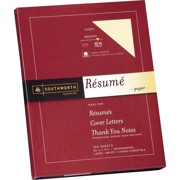 Paper, Resume, 32#, Iy, Southworth, Mfr#: SOURD18ICF