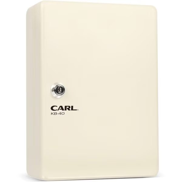 Key Cabinet, Security, 38 Key, 7"Wx10-3/10"Lx3-1/2"H, Ivory, Carl Mfg, Mfr#: CUI80038