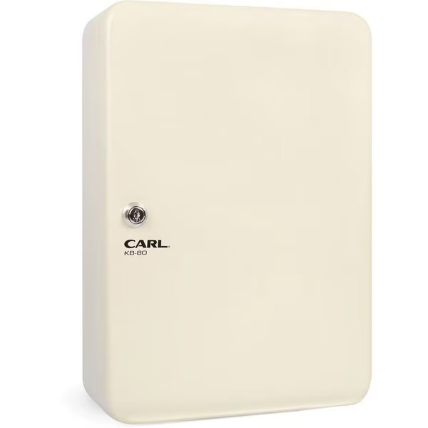 Key Cabinet, Security, 80 Key, 9-3/10"Wx12-1/2"Lx3-1/2"H, IY, Carl Mfg, Mfr#: CUI80080