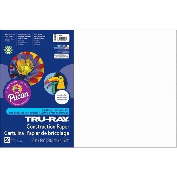 Paper, Const, 12X18, We, 50Sh Pk, Tru-Ray, Mfr#: PAC103058